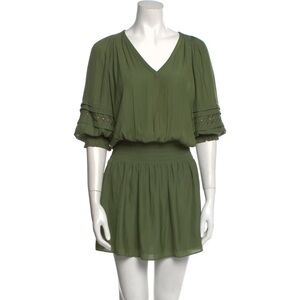 Ramy Brook Green Mara mini dress in Olive